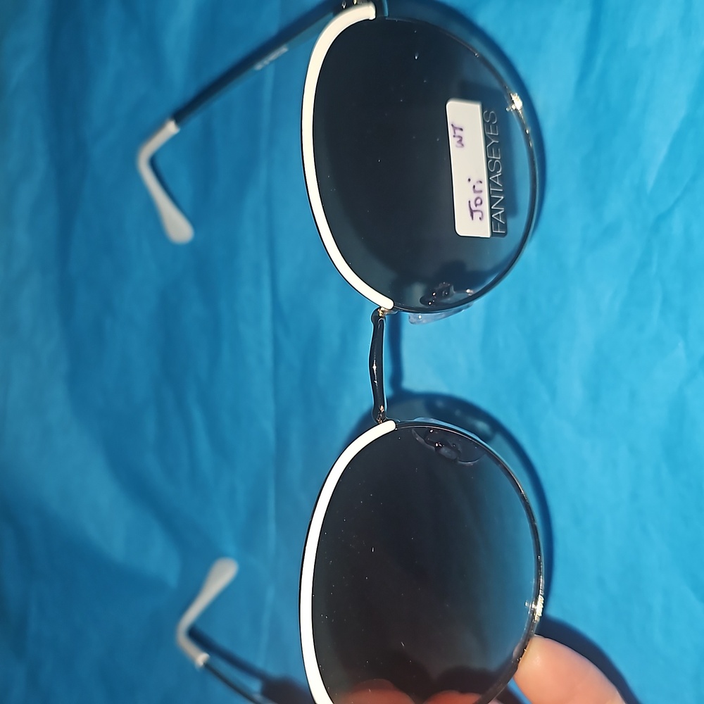 Partial White Rimmed Sunglasses